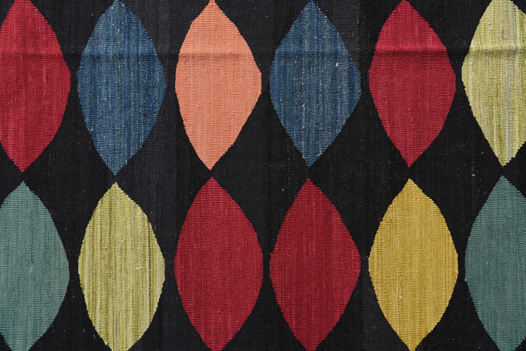 5' 8 x 8' Hand Woven Kilim Modern Wool Rug