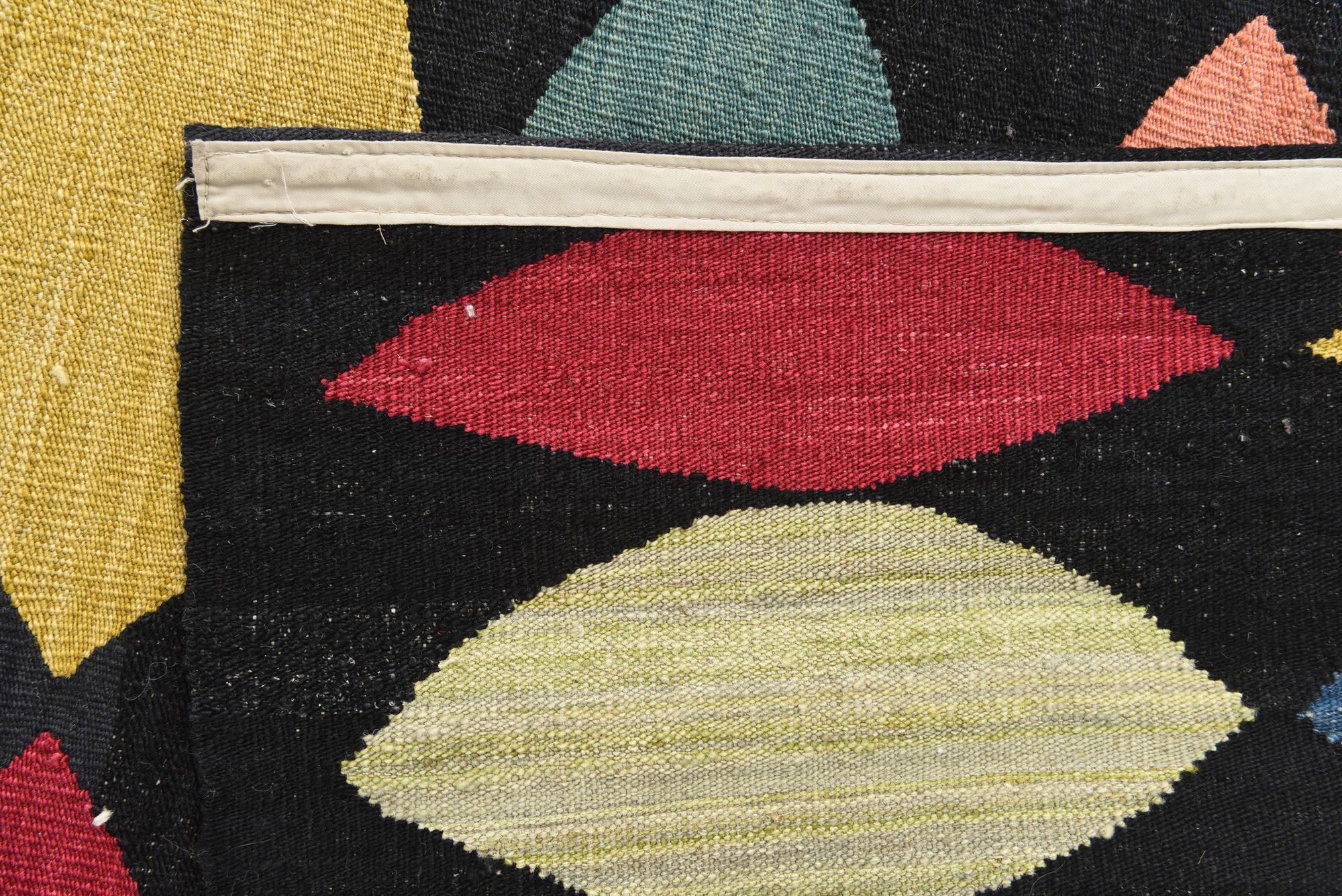 5' 8 x 8' Hand Woven Kilim Modern Wool Rug