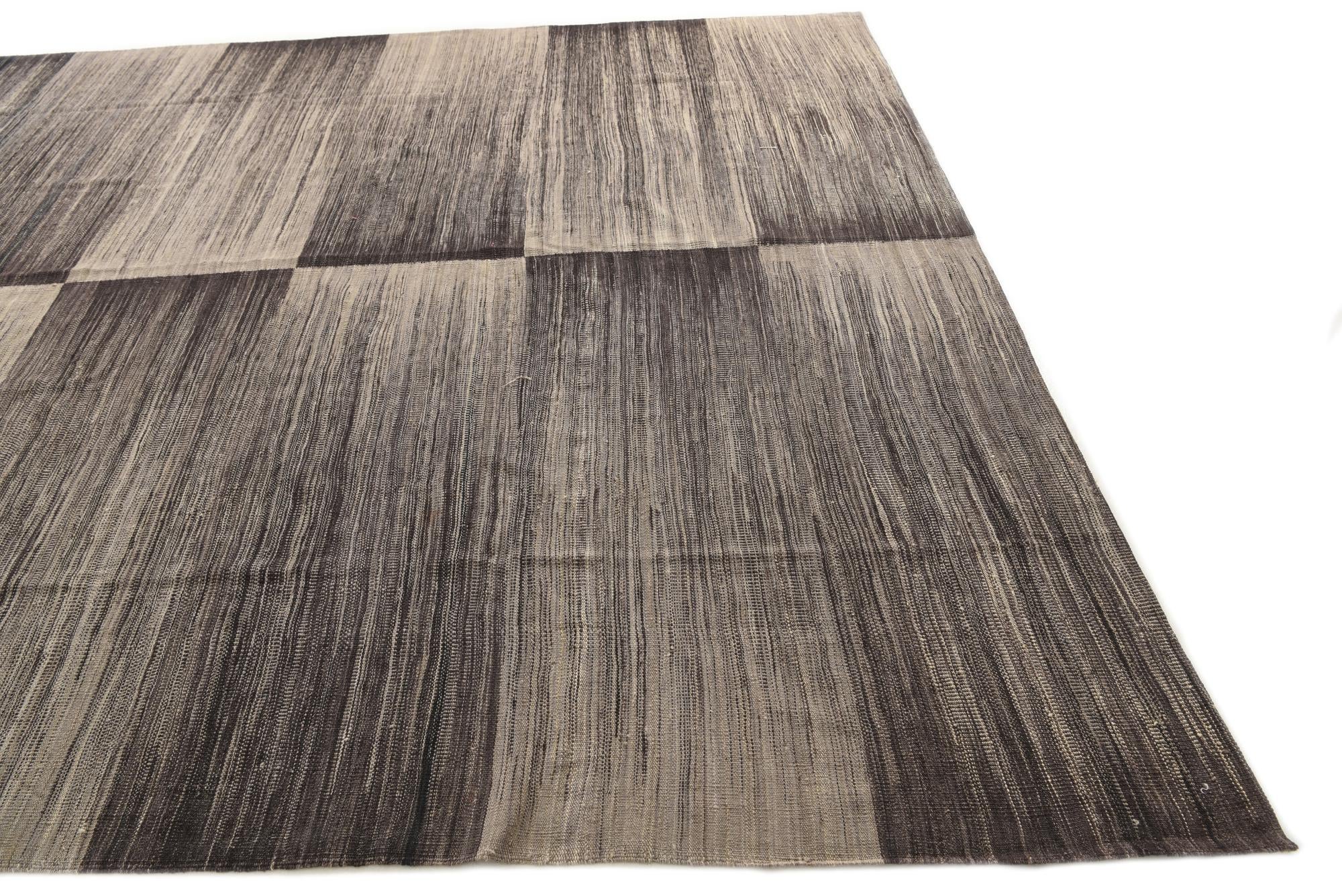 8' 9 x 11' 5 Hand Woven Kilim Modern Wool Rug