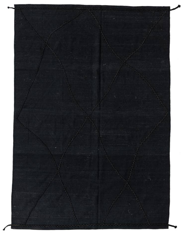 Detail image of 6' 8 x 9' 10 Hand Woven Kilim Modern Wool Rug