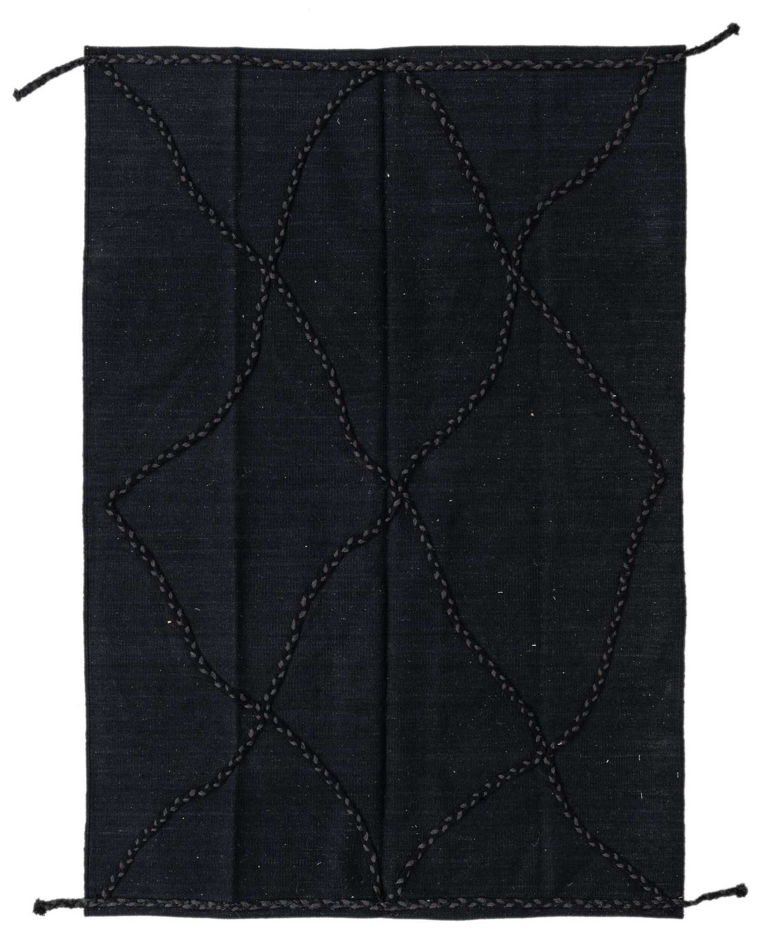 4' 2 x 6' Hand Woven Kilim Modern Wool Rug