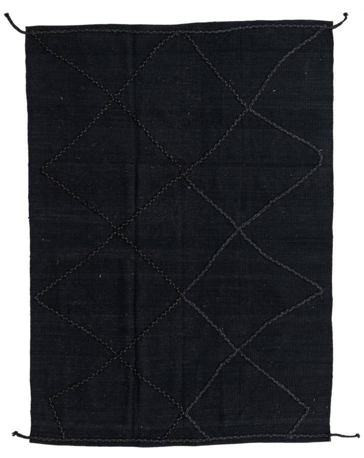 Detail image of 5' 7 x 7' 10 Hand Woven Kilim Modern Wool Rug