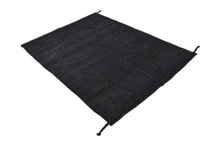 4' 4 x 5' 11 Hand Woven Kilim Modern Wool Rug