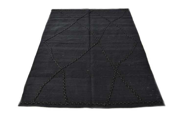 4' 4 x 5' 11 Hand Woven Kilim Modern Wool Rug