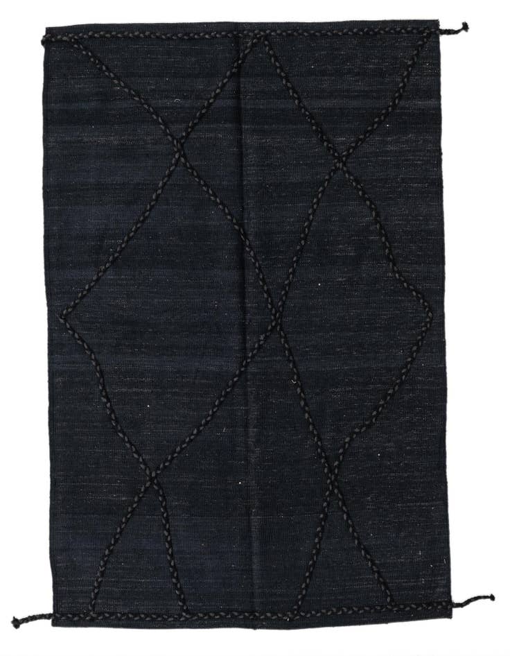 Detail image of 4' 4 x 5' 11 Hand Woven Kilim Modern Wool Rug