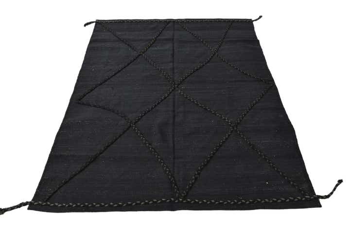 4' 3 x 5' 10 Hand Woven Kilim Modern Wool Rug
