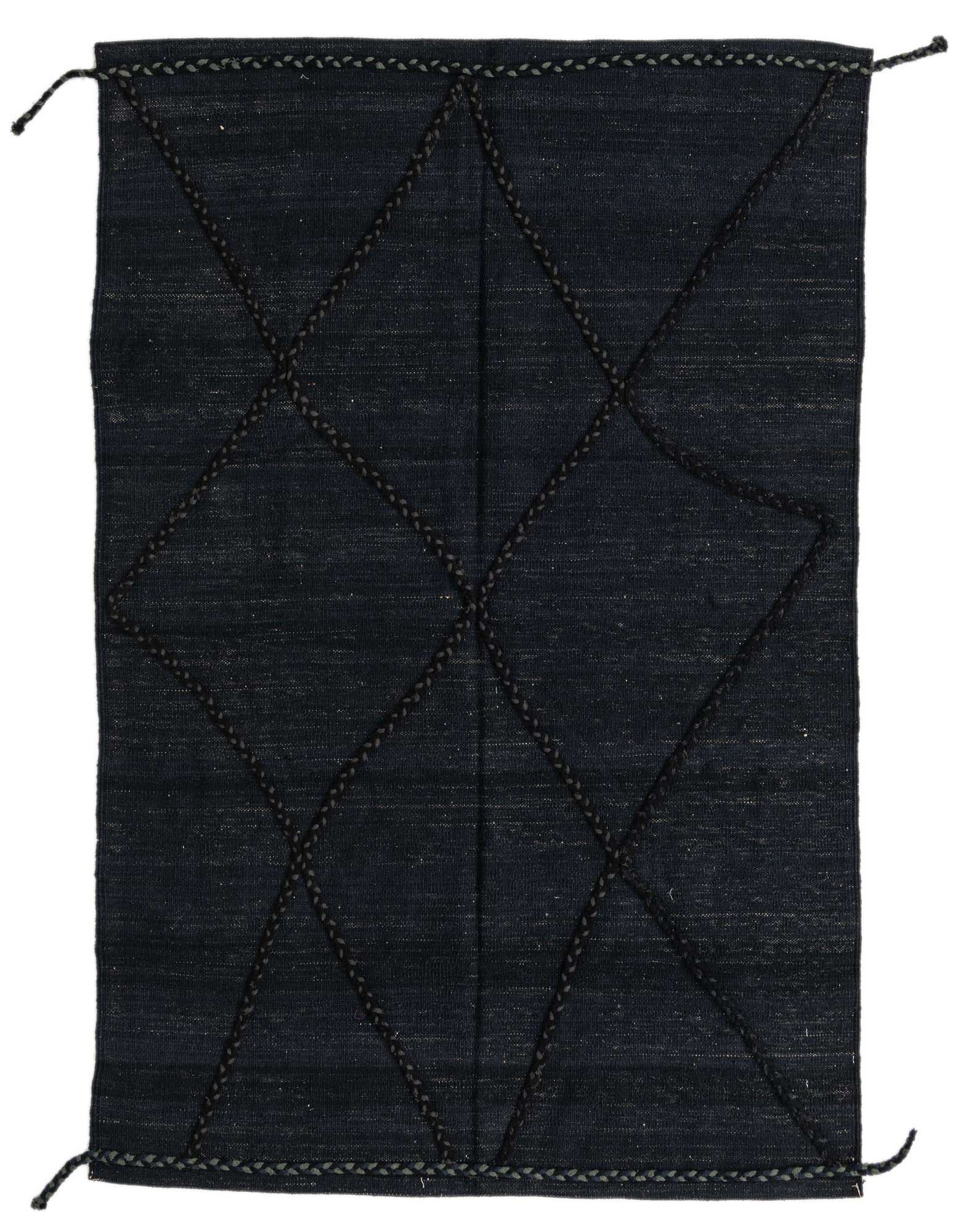4' 3 x 5' 10 Hand Woven Kilim Modern Wool Rug