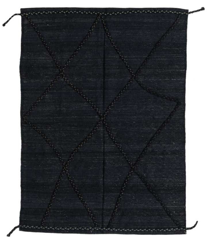 4' 3 x 5' 10 Hand Woven Kilim Modern Wool Rug