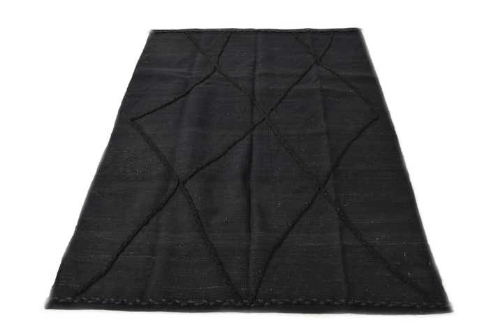 4' 3 x 5' 11 Hand Woven Kilim Modern Wool Rug