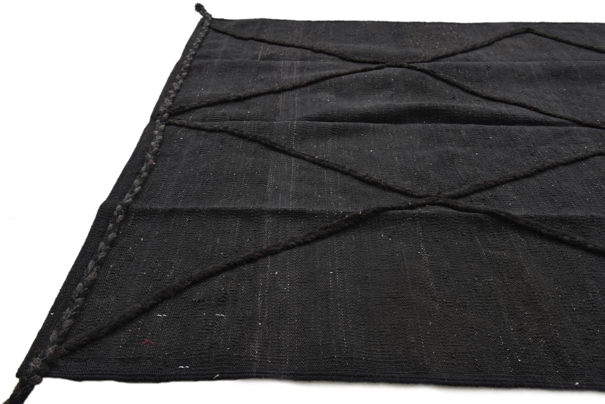 4' 3 x 5' 11 Hand Woven Kilim Modern Wool Rug