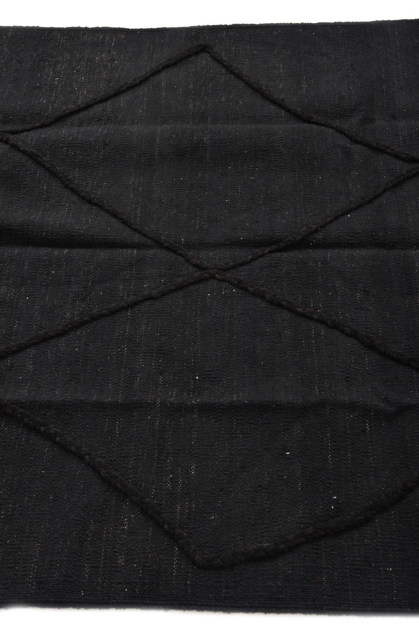 4' 3 x 5' 11 Hand Woven Kilim Modern Wool Rug