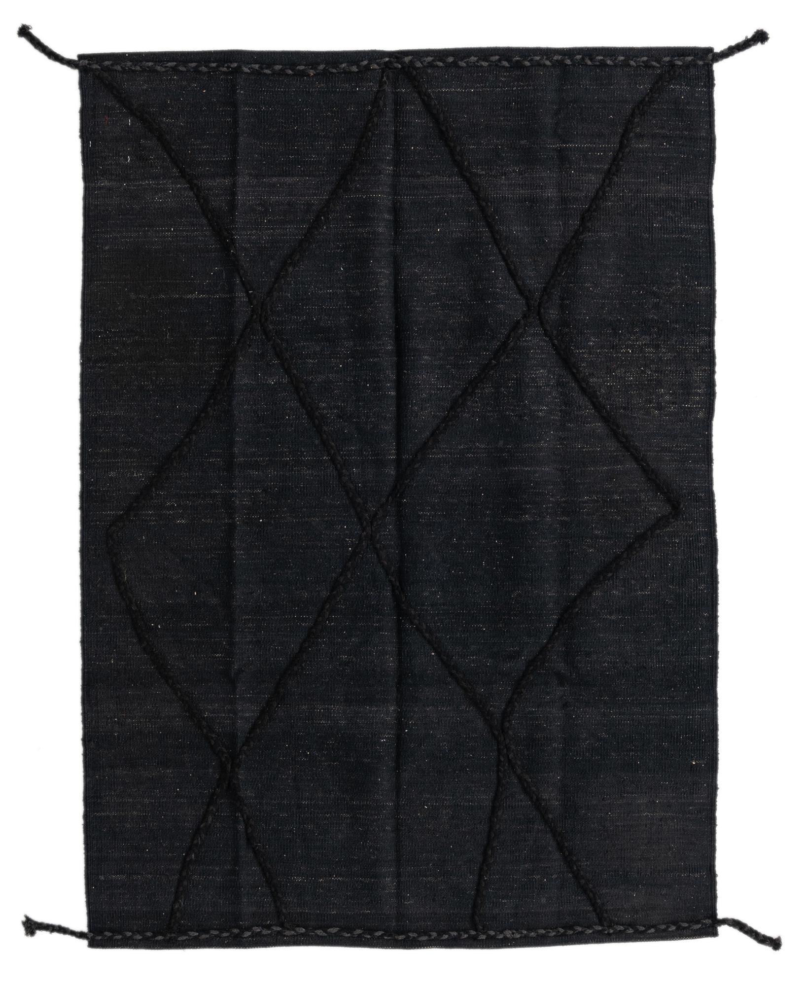 4' 3 x 5' 11 Hand Woven Kilim Modern Wool Rug