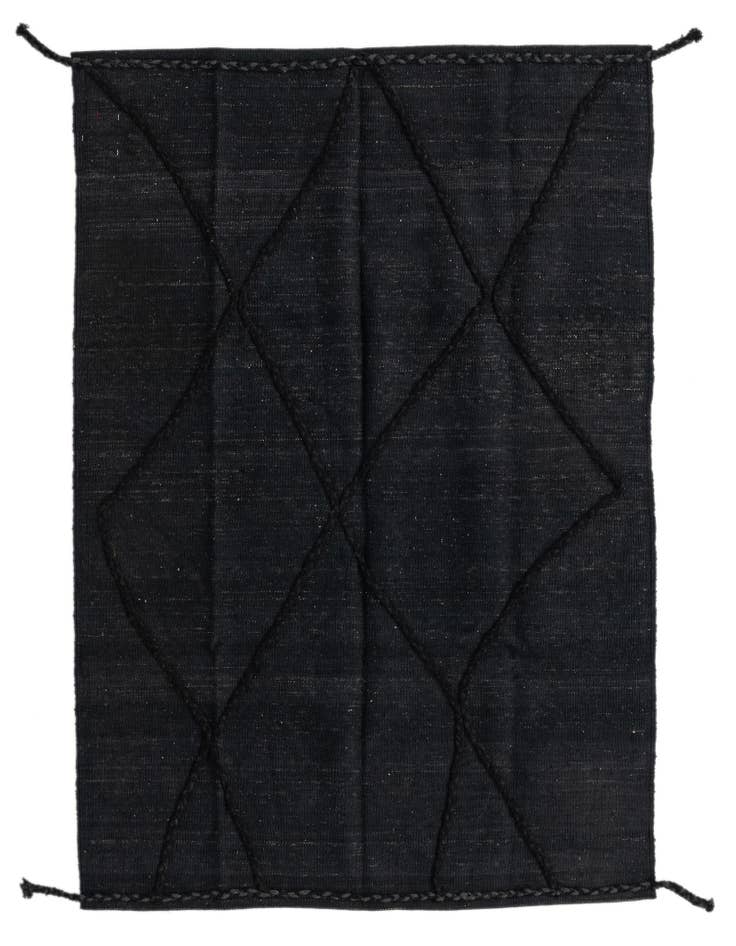 Detail image of 4' 3 x 5' 11 Hand Woven Kilim Modern Wool Rug
