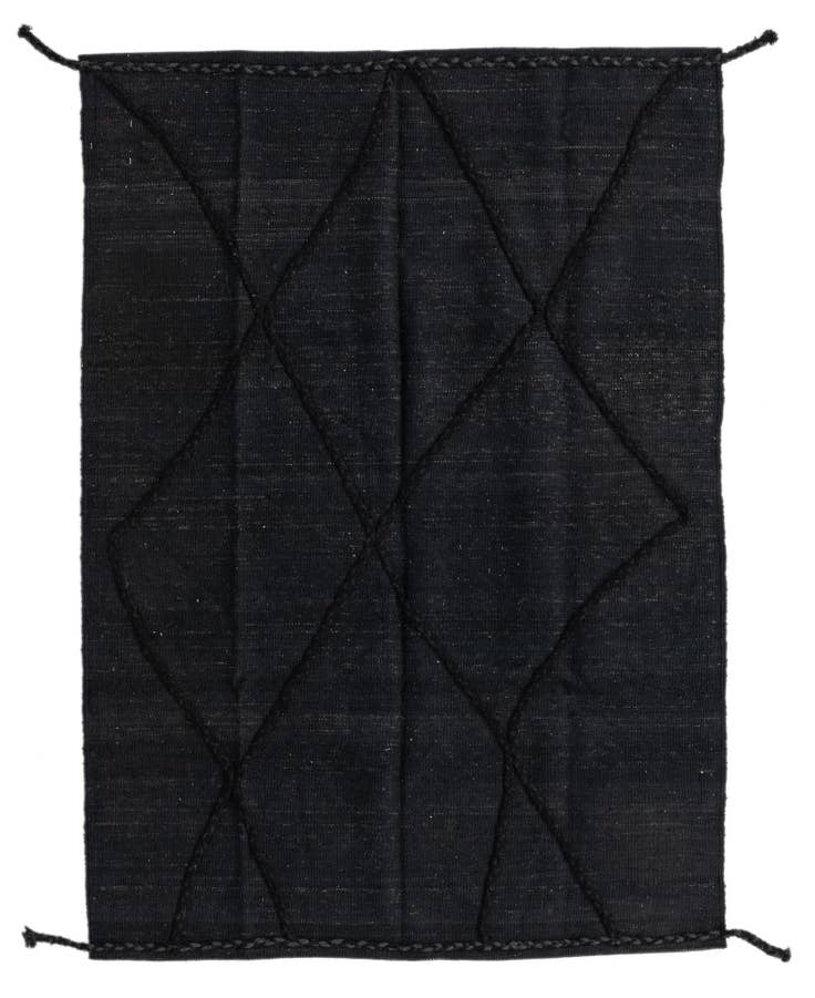 Detail image of 4' 3 x 5' 11 Hand Woven Kilim Modern Wool Rug