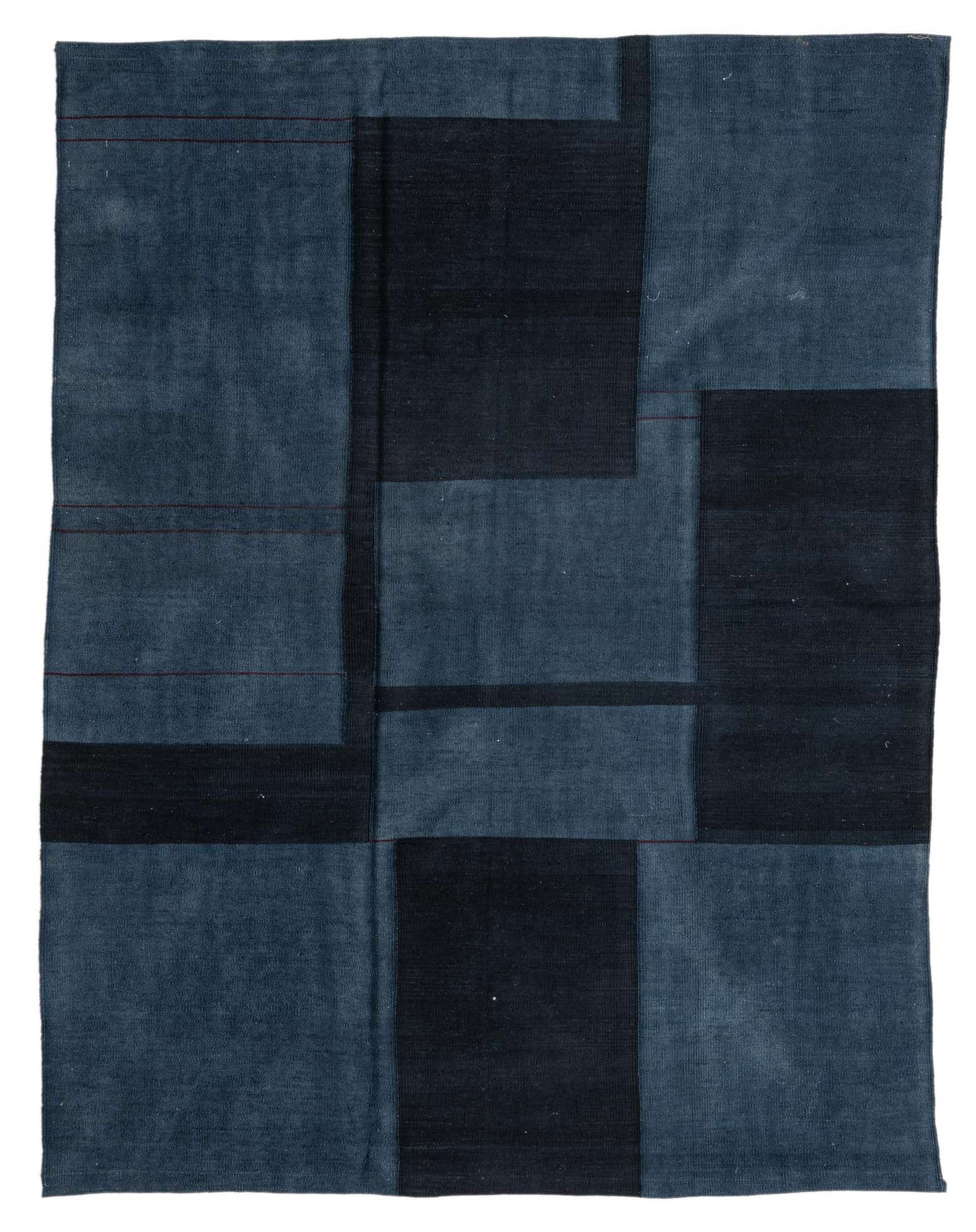5' 10 x 7' 8 Hand Woven Kilim Modern Wool Rug