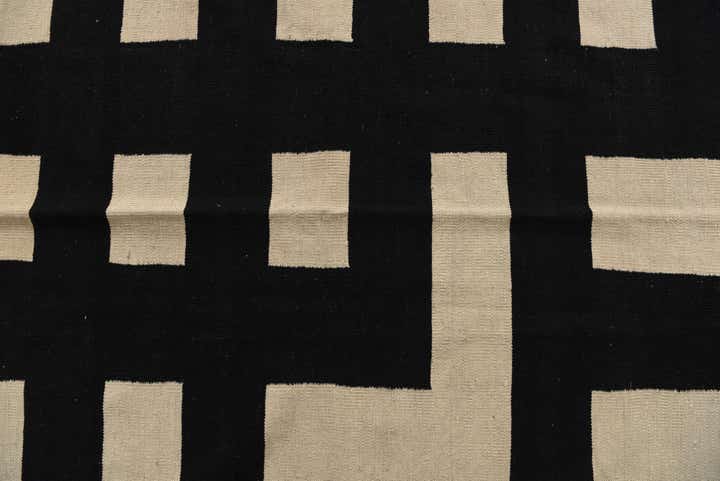 8' 1 x 9' 9 Hand Woven Kilim Modern Wool Rug