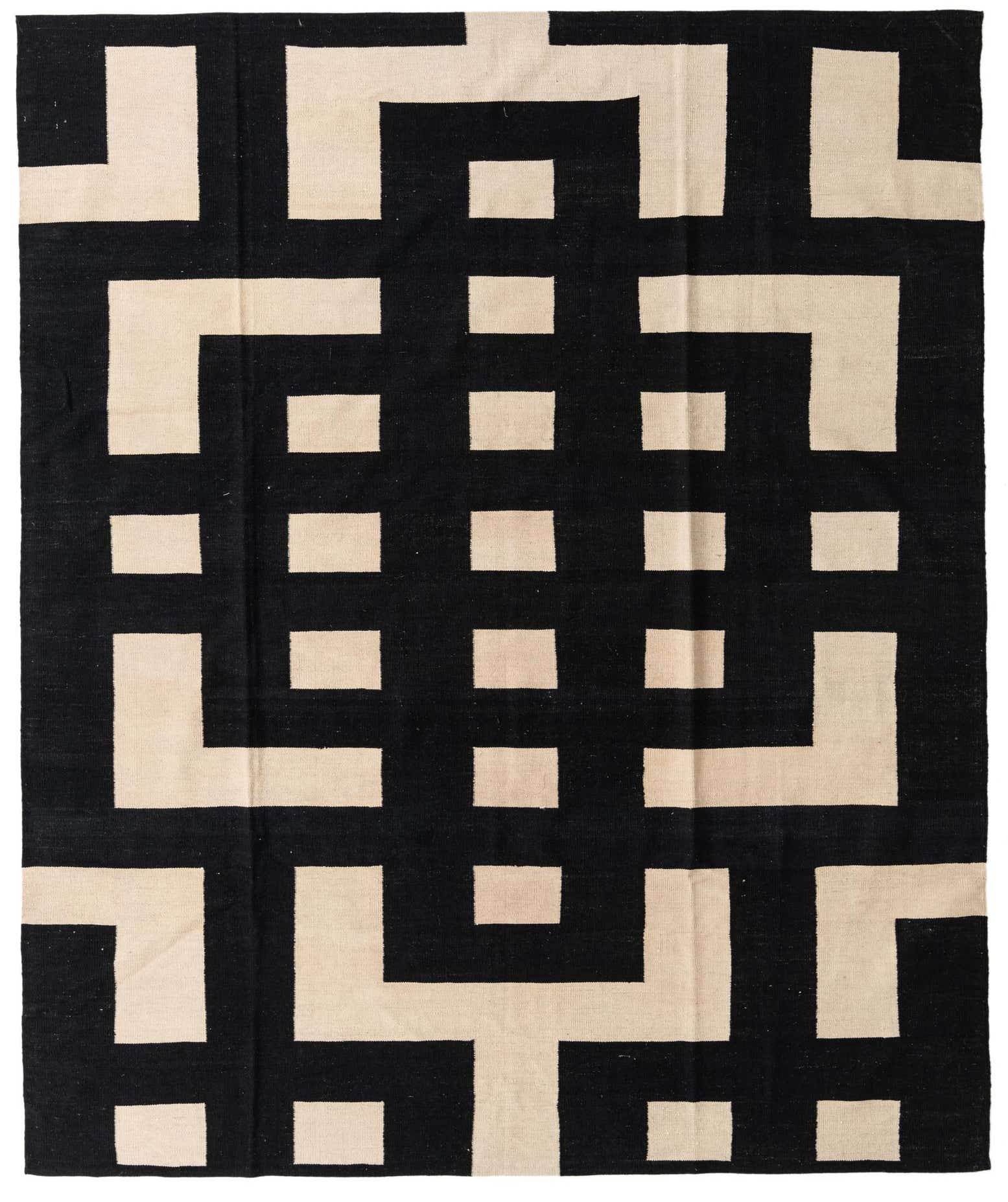 8' 1 x 9' 9 Hand Woven Kilim Modern Wool Rug