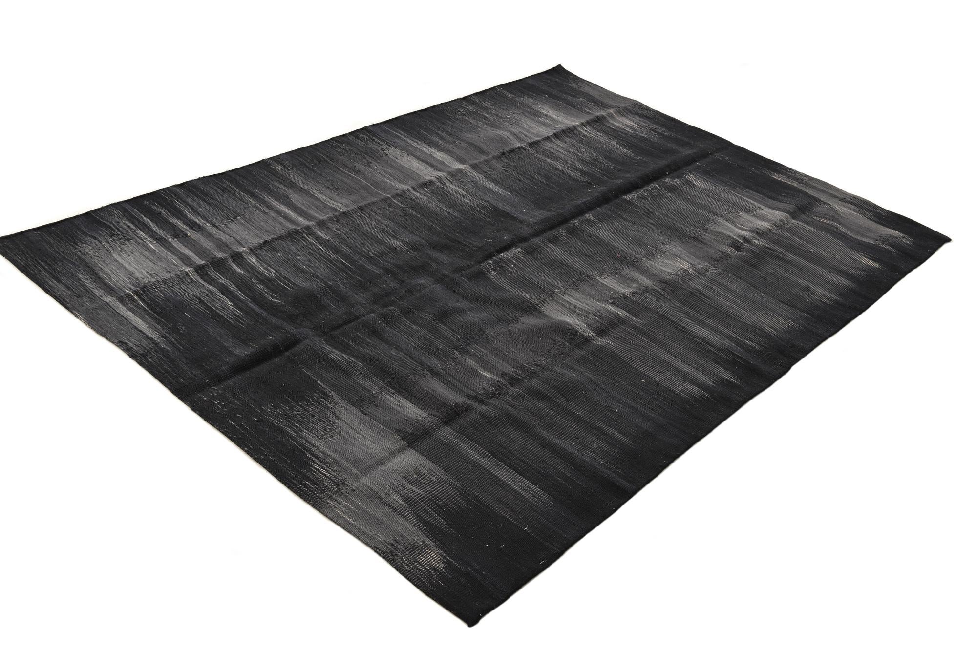 5' 4 x 7' 6 Hand Woven Kilim Modern Wool Rug