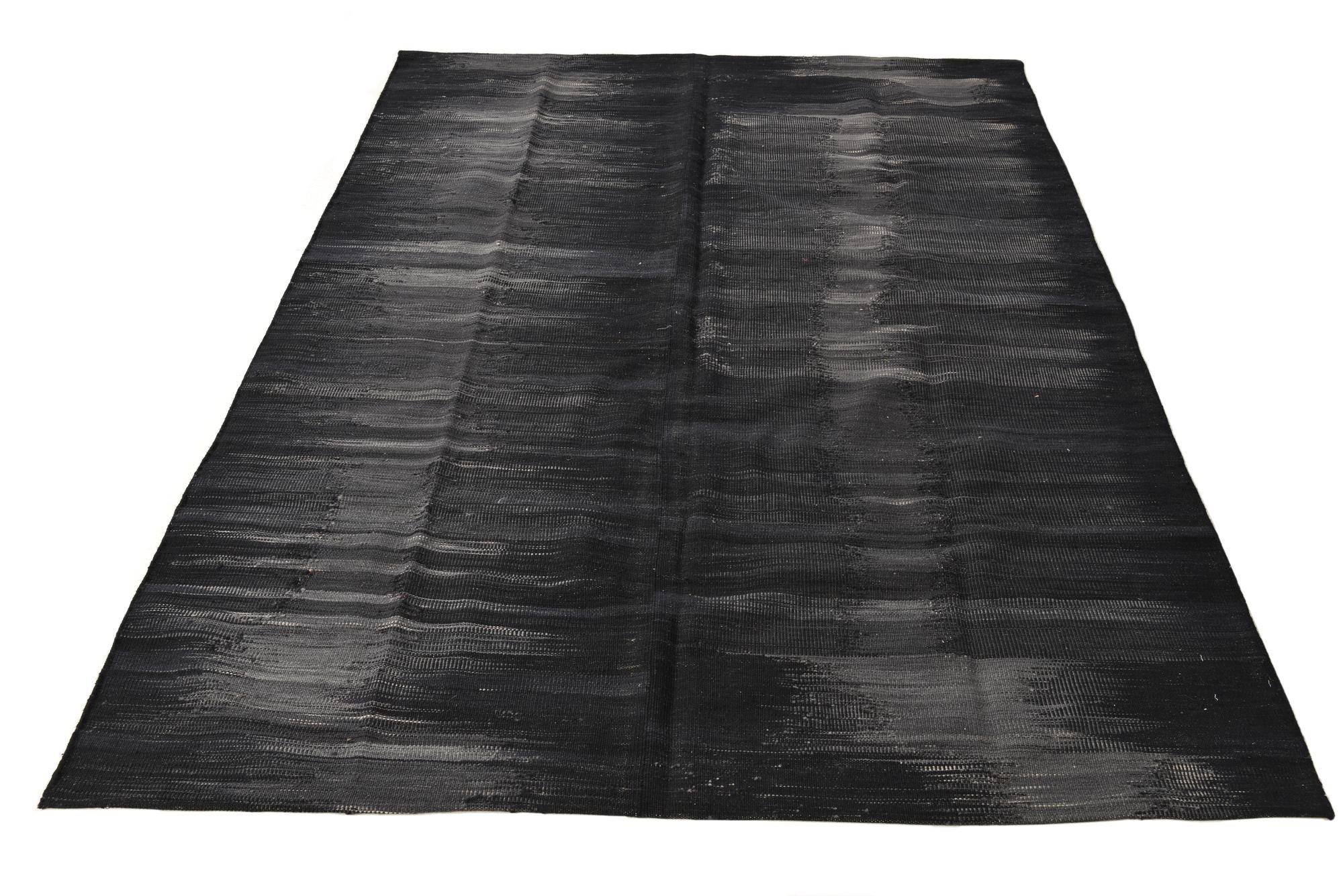 5' 4 x 7' 6 Hand Woven Kilim Modern Wool Rug