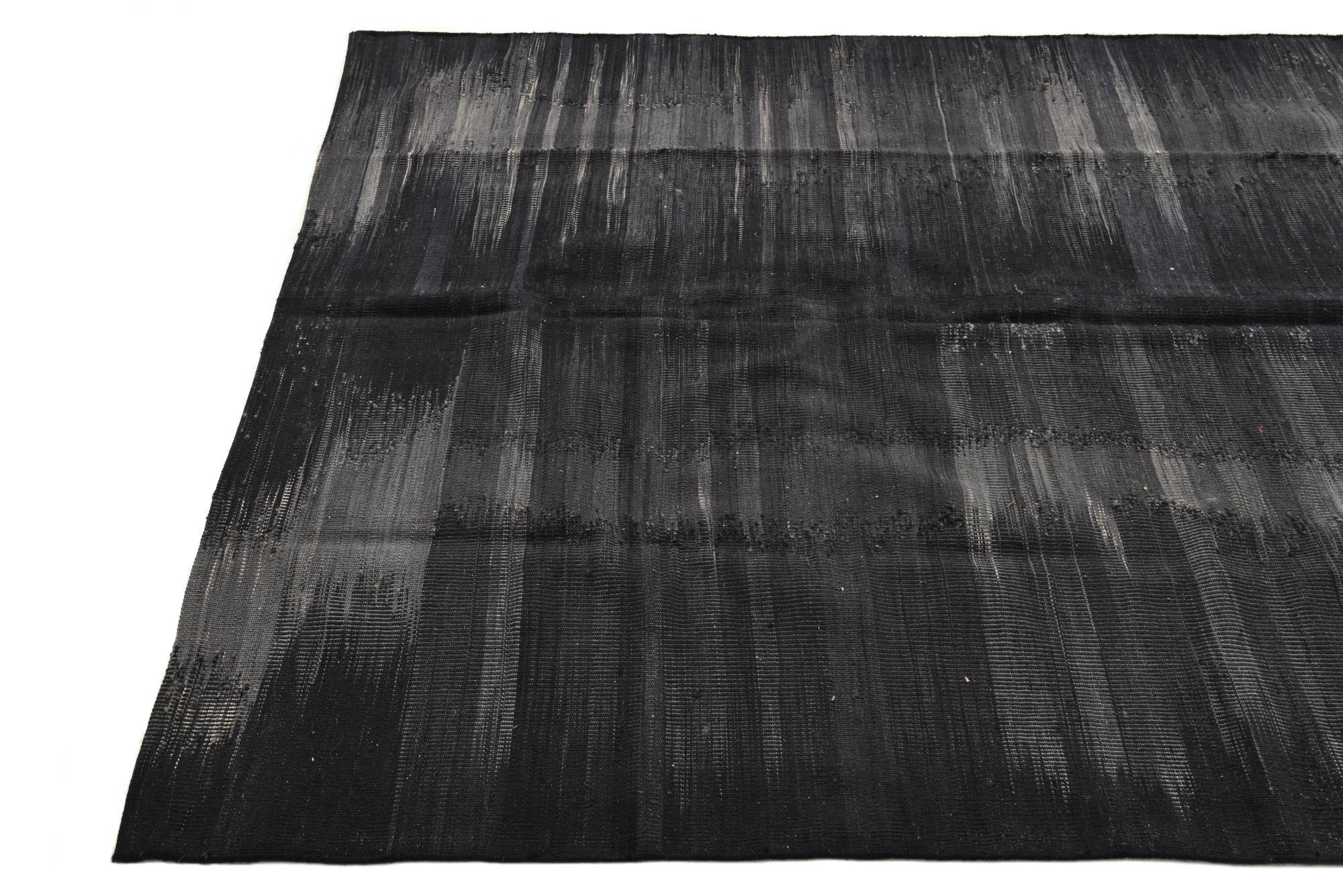 5' 4 x 7' 6 Hand Woven Kilim Modern Wool Rug