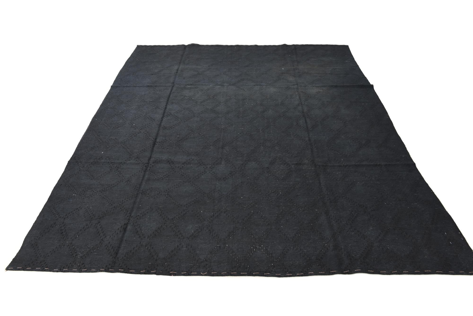 7' 10 x 9' 11 Hand Woven Kilim Modern Wool Rug