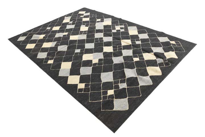 5' 7 x 7' 9 Hand Woven Kilim Modern Wool Rug