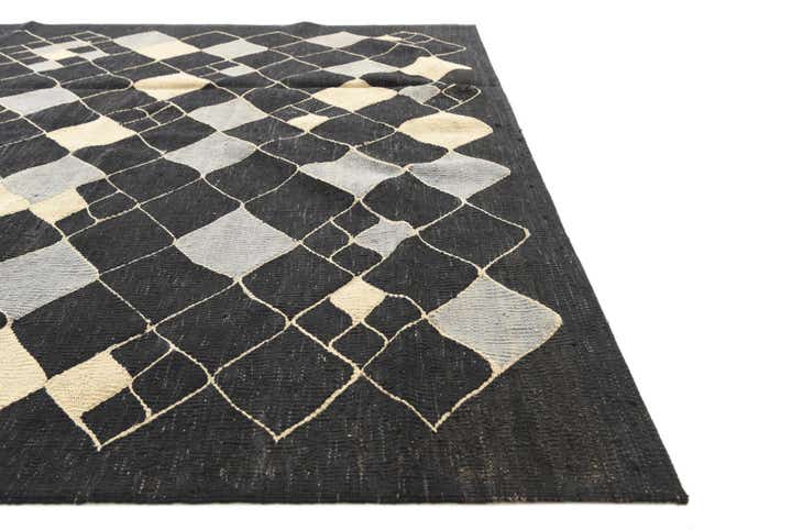 5' 7 x 7' 9 Hand Woven Kilim Modern Wool Rug