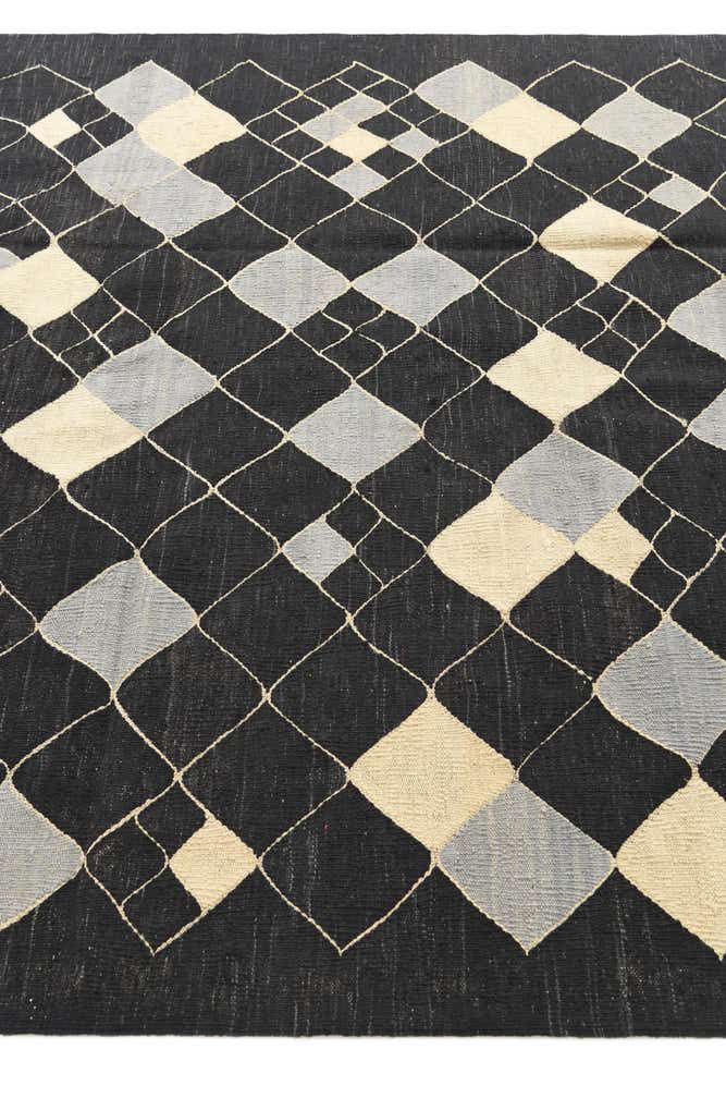 5' 7 x 7' 9 Hand Woven Kilim Modern Wool Rug