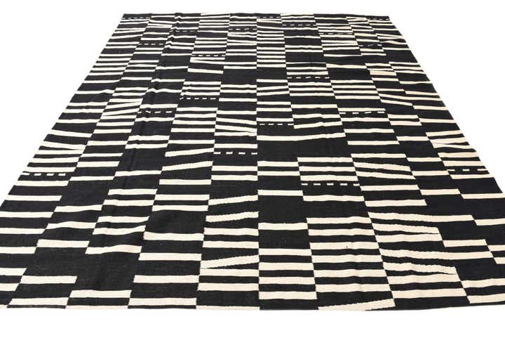 8' 5 x 9' 8 Hand Woven Kilim Modern Wool Rug