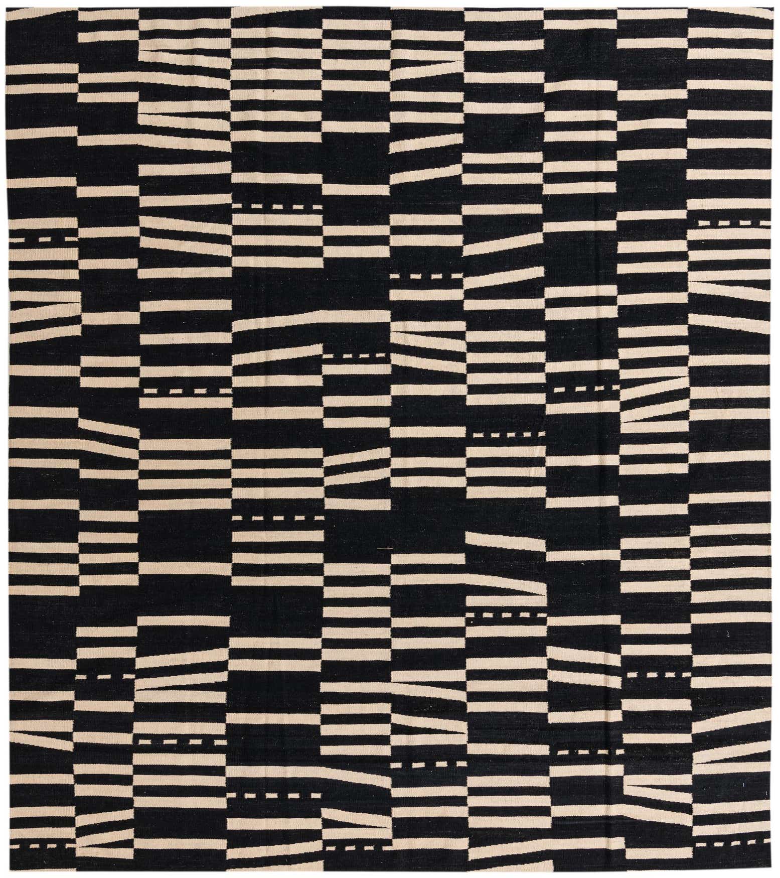 8' 5 x 9' 8 Hand Woven Kilim Modern Wool Rug