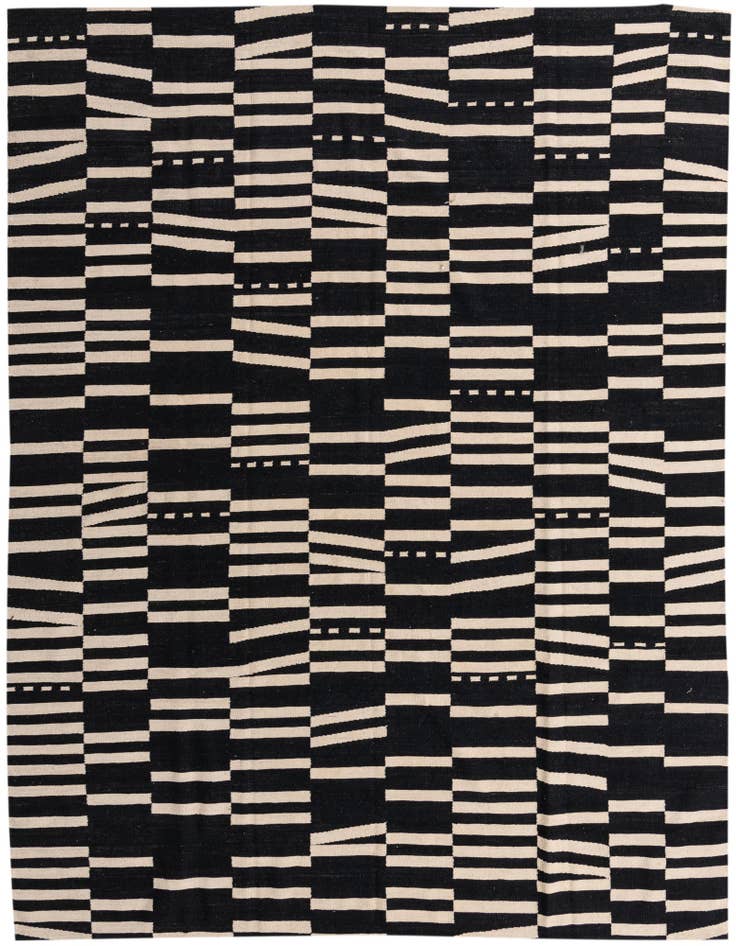 Detail image of 8' 4 x 9' 8 Hand Woven Kilim Modern Wool Rug