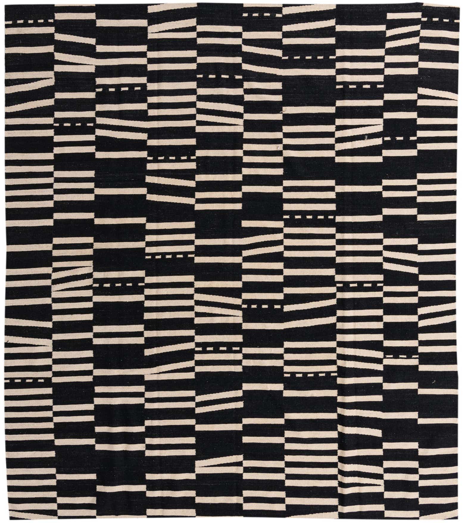 8' 4 x 9' 8 Hand Woven Kilim Modern Wool Rug