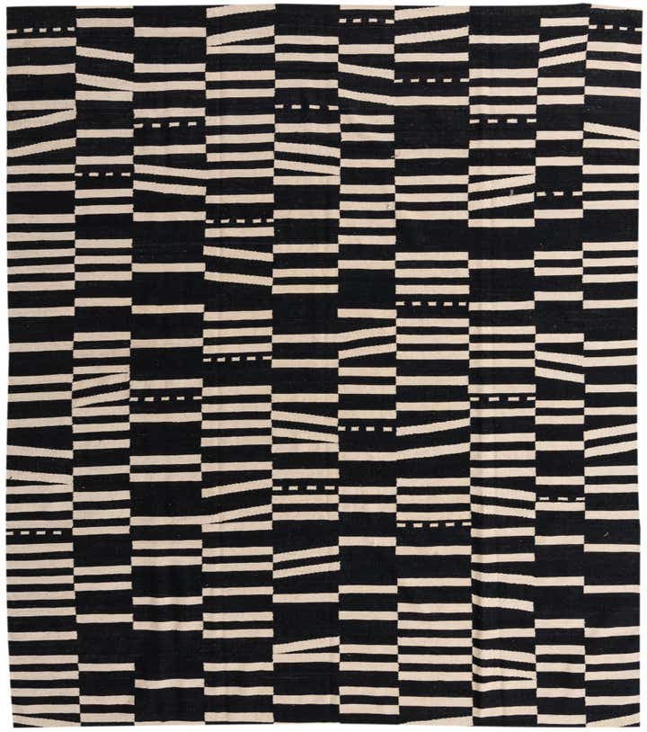 8' 4 x 9' 8 Hand Woven Kilim Modern Wool Rug