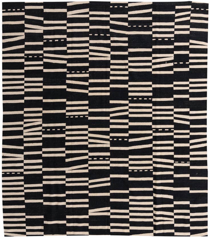 Detail image of 8' 4 x 9' 8 Hand Woven Kilim Modern Wool Rug