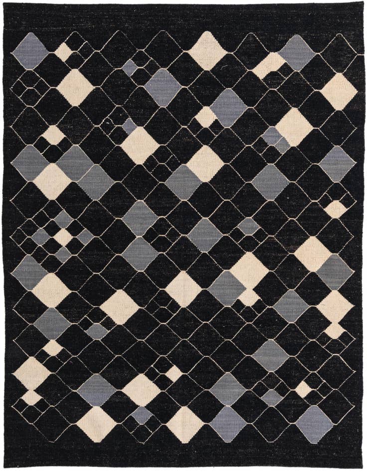 Detail image of 5' x 6' 5 Hand Woven Kilim Modern Wool Rug