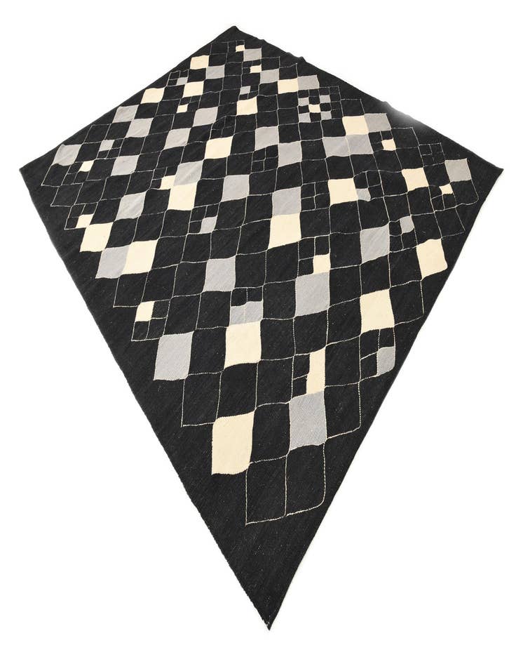 Detail image of 8' x 9' 7  Hand Woven Kilim Modern Wool Rug