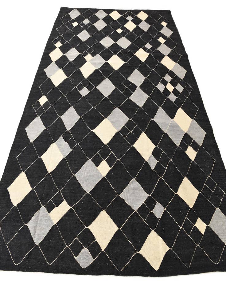 Detail image of 8' x 9' 7 Hand Woven Kilim Modern Wool Rug