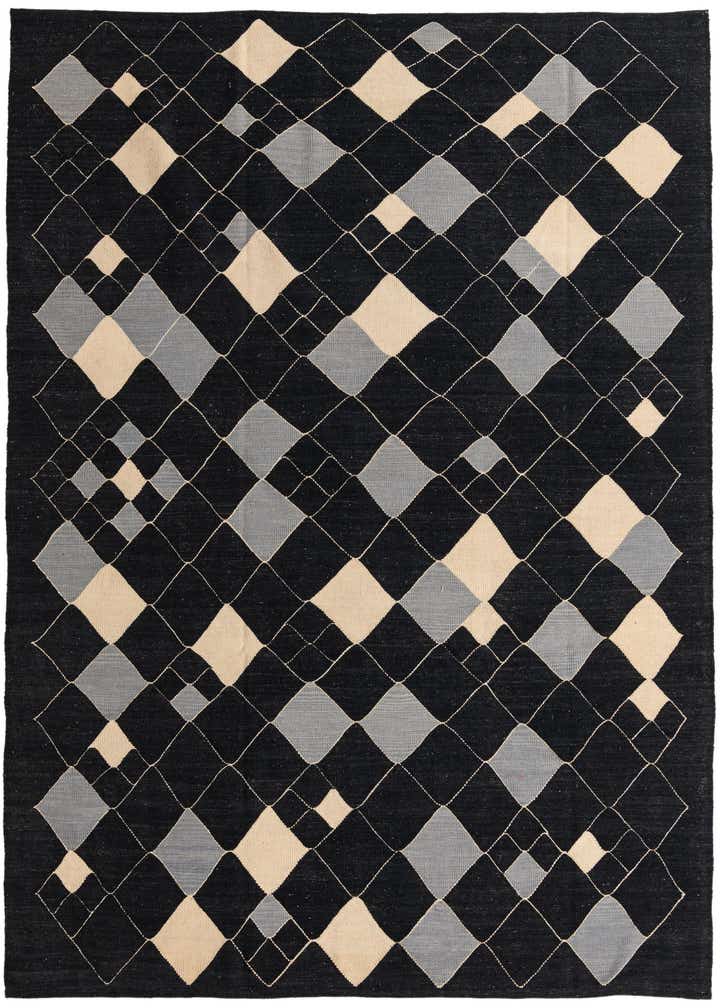 8' x 9' 7 Hand Woven Kilim Modern Wool Rug