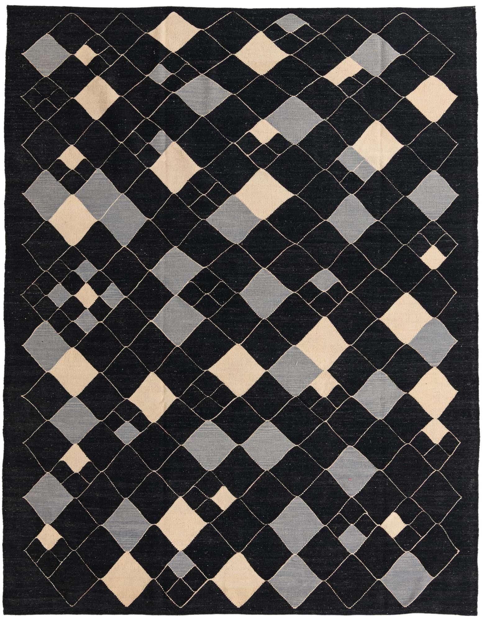 8' x 9' 7 Hand Woven Kilim Modern Wool Rug