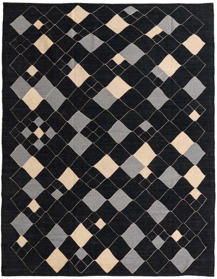 Detail image of 8' x 9' 7 Hand Woven Kilim Modern Wool Rug
