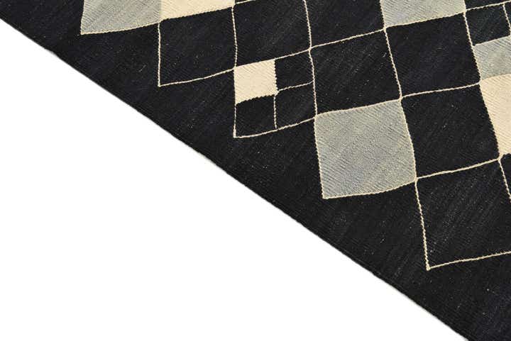 6' 10 x 9' 7 Hand Woven Kilim Modern Wool Rug