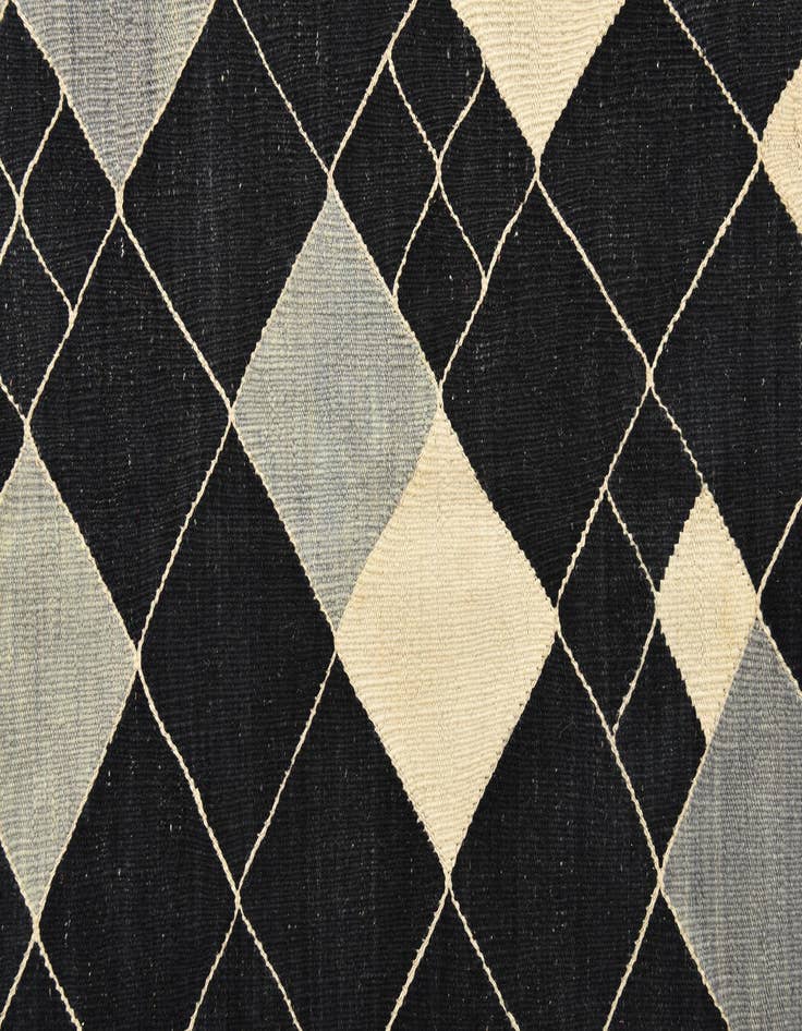 Detail image of 6' 10 x 9' 7  Hand Woven Kilim Modern Wool Rug