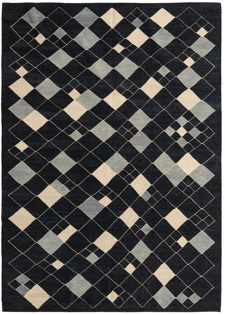 6' 10 x 9' 7 Hand Woven Kilim Modern Wool Rug