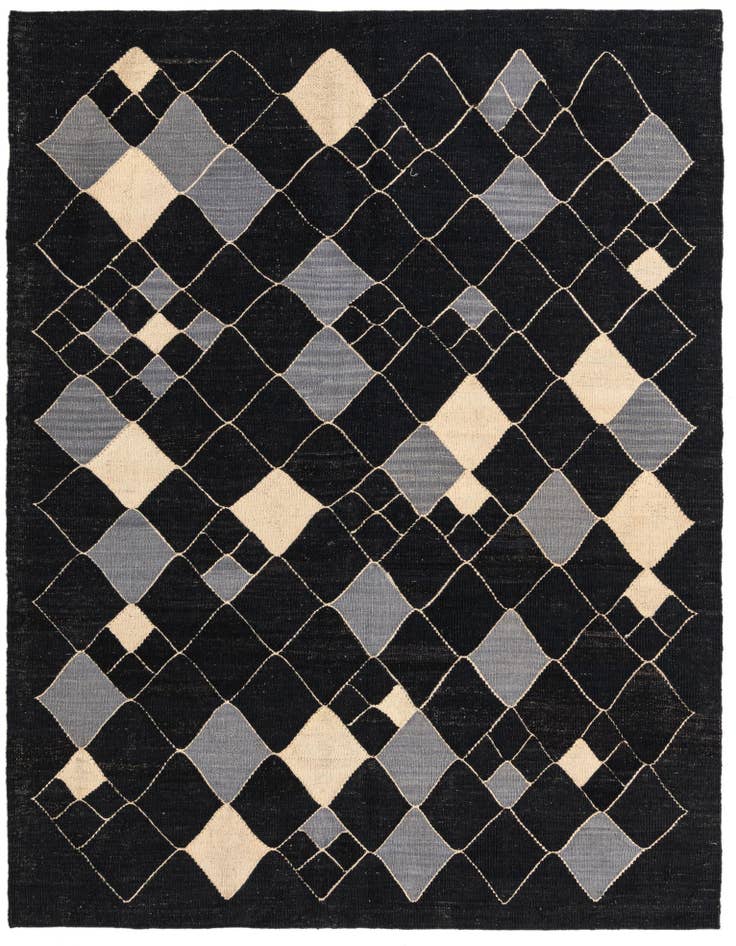 Detail image of 5' x 6' 6 Hand Woven Kilim Modern Wool Rug