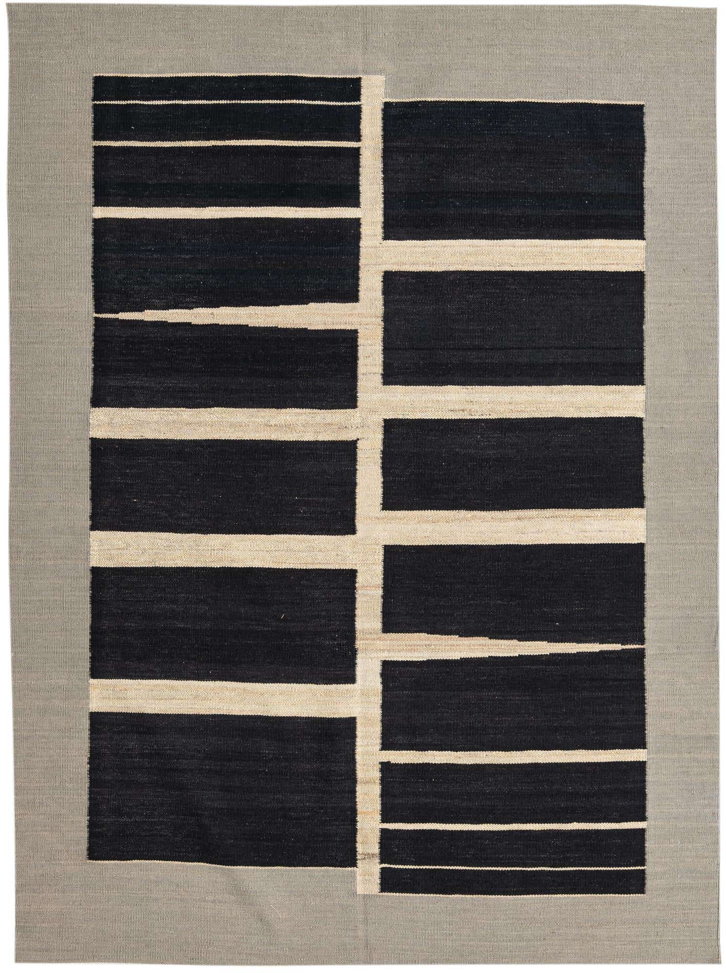 4' 10 x 6' 6 Hand Woven Kilim Modern Wool Rug
