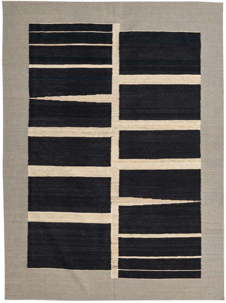 4' 10 x 6' 6 Hand Woven Kilim Modern Wool Rug