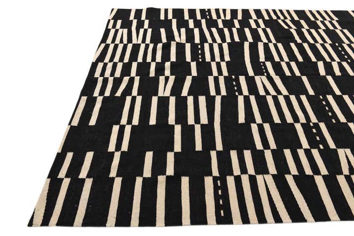 6' 8 x 9' 8 Hand Woven Kilim Modern Wool Rug