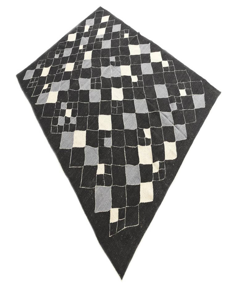 Detail image of 6' x 7' 10  Hand Woven Kilim Modern Wool Rug