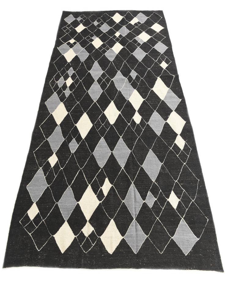 Detail image of 6' x 7' 10  Hand Woven Kilim Modern Wool Rug