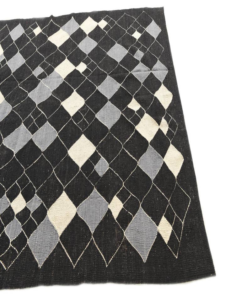 Detail image of 6' x 7' 10  Hand Woven Kilim Modern Wool Rug